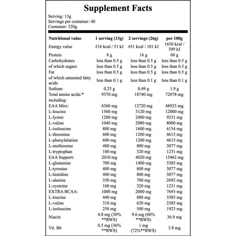 Amino EAA Xplode - 520g - Fruit Punch x6