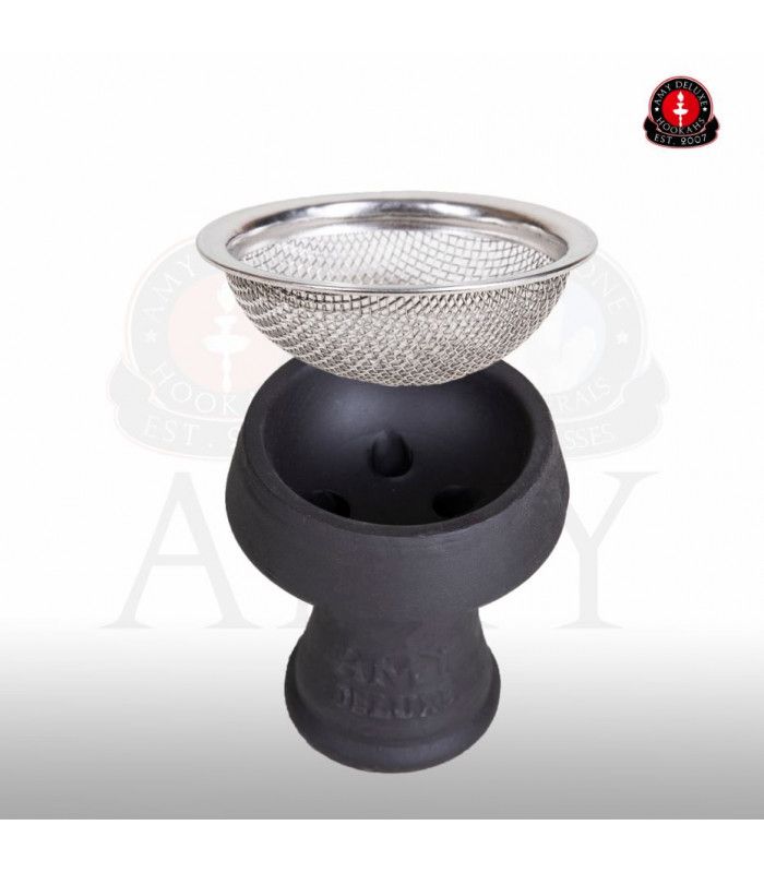 Amy Deluxe Steintabakkopf mit Sieb - Silber