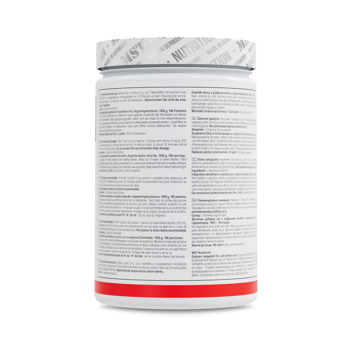 Arginine HCL 1000 g Unflavored