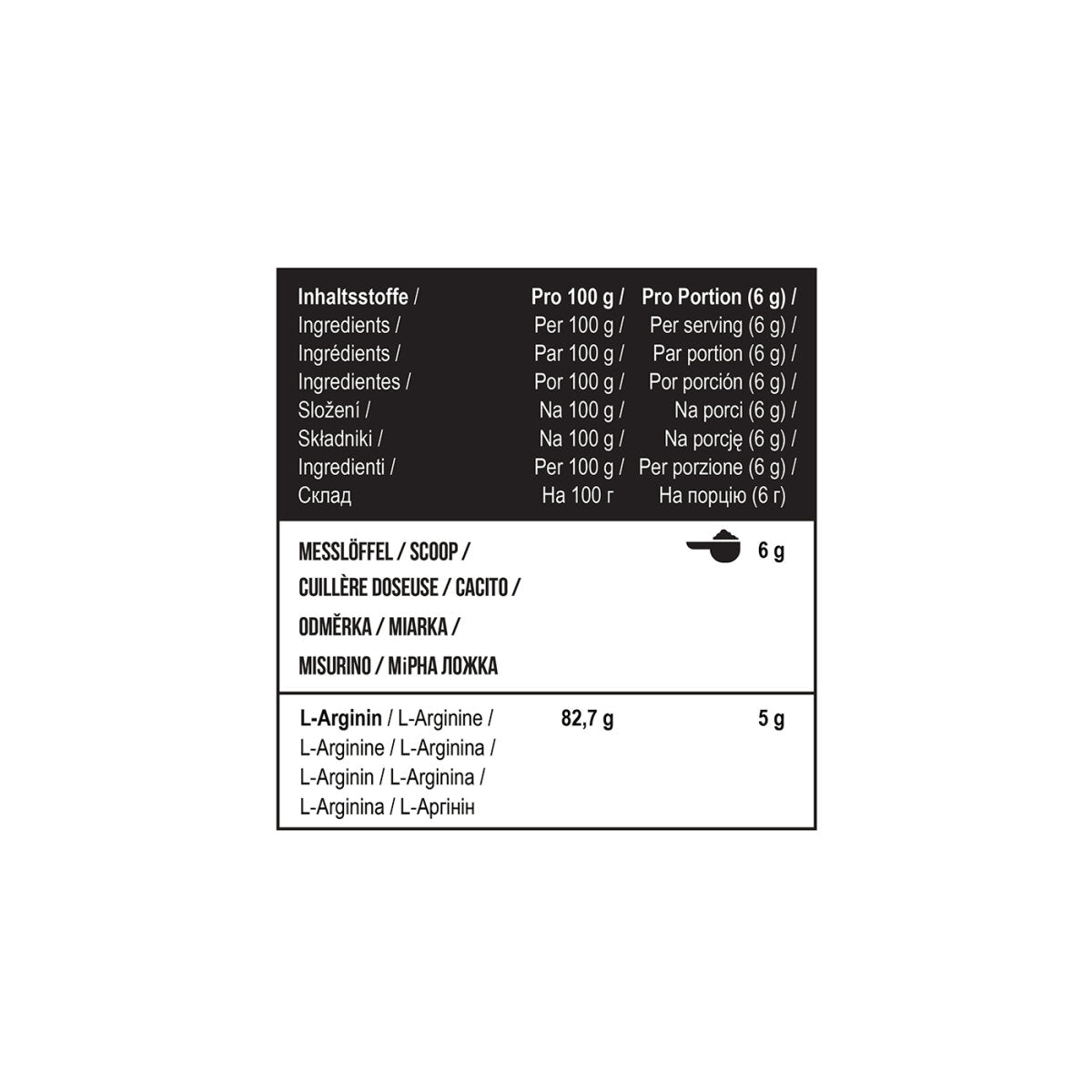 Arginine HCL 1000 g Unflavored