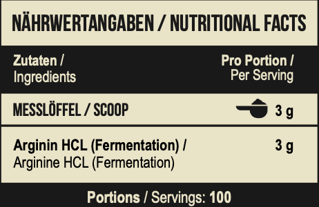 Arginine HCL 300g Unflavored