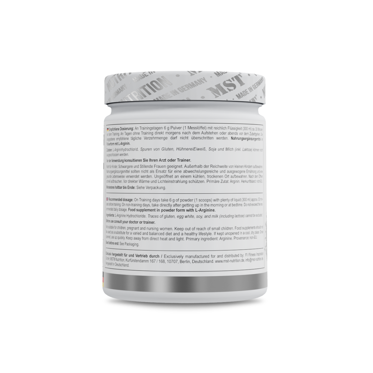 Arginine HCL 500 g Unflavored