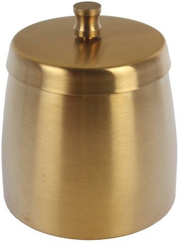 Aschenbecher Edelstahl Gold mit Deckel - 9.5cm