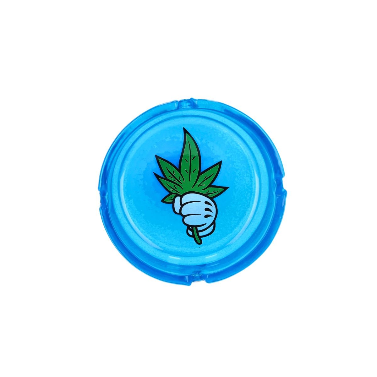 Glas Aschenbecher, Mickey's Leaf, 10.5cm 
