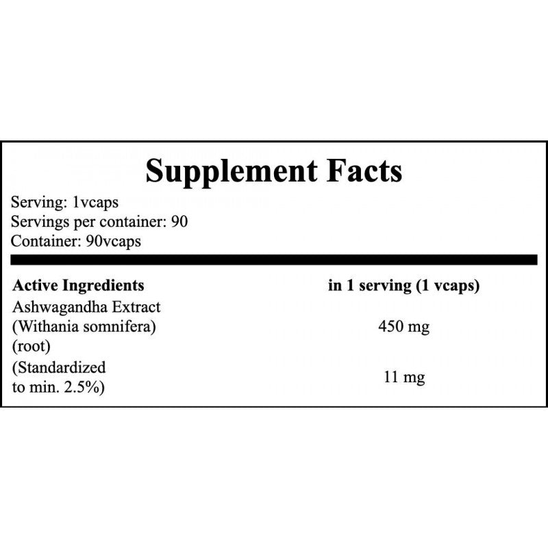 Ashwagandha Extrakt 450mg - 90veg caps. x12