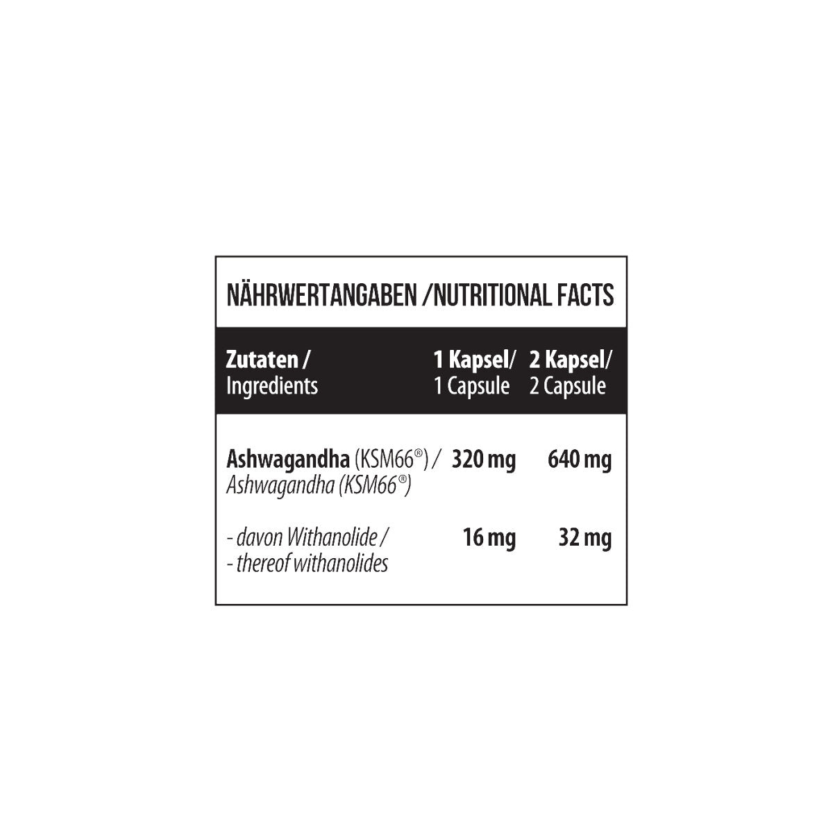Ashwagandha KSM-66® 60 Kapseln