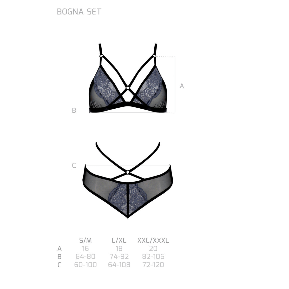 AV Bogna 2pcs set black