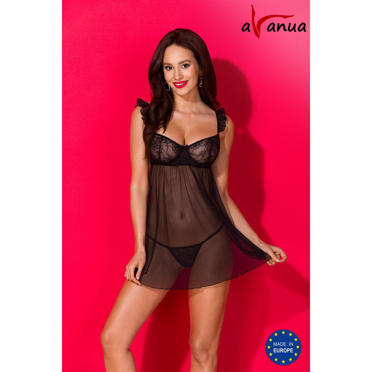 AV Milagros chemise & thong black