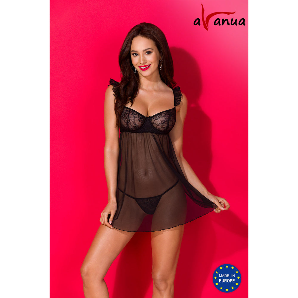 AV Milagros chemise & thong black