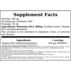 Avitale Vitamine B12 200uq (Witamina) - 30ml