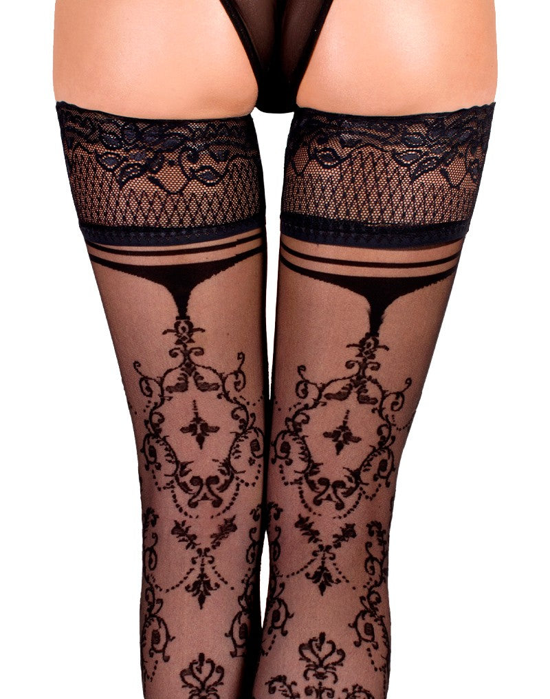 2: Ballerina - Fantasy Halterlose - Strümpfe (20 denier) - Schwarz