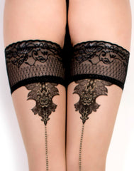 2: Ballerina - Fantasy Halterlose - Strümpfe (20 denier) - Schwarz