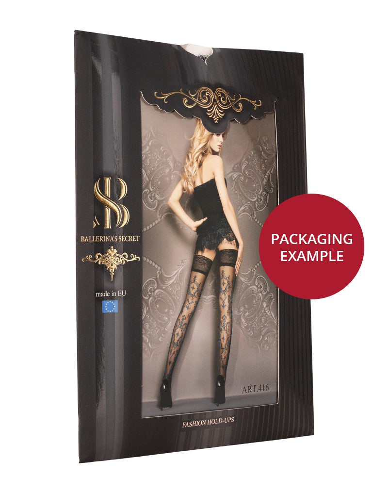 Ballerina - Fantasy Hold Ups - Strümpfe (20 den) - Schwarz & Blau