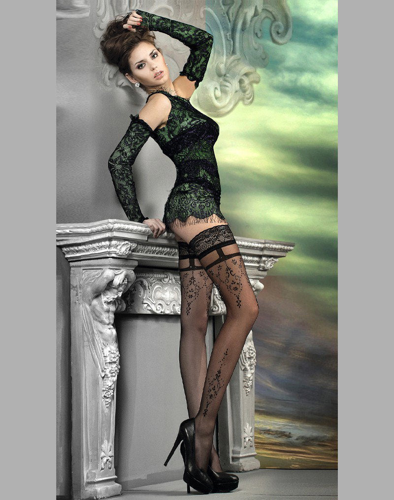Ballerina - Fantasy Hold Ups - Strümpfe (20 den) - Schwarz