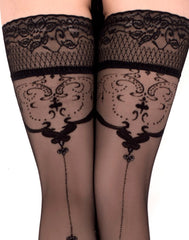 Ballerina - Fantasy Hold Ups - Strümpfe (20 den) - Schwarz