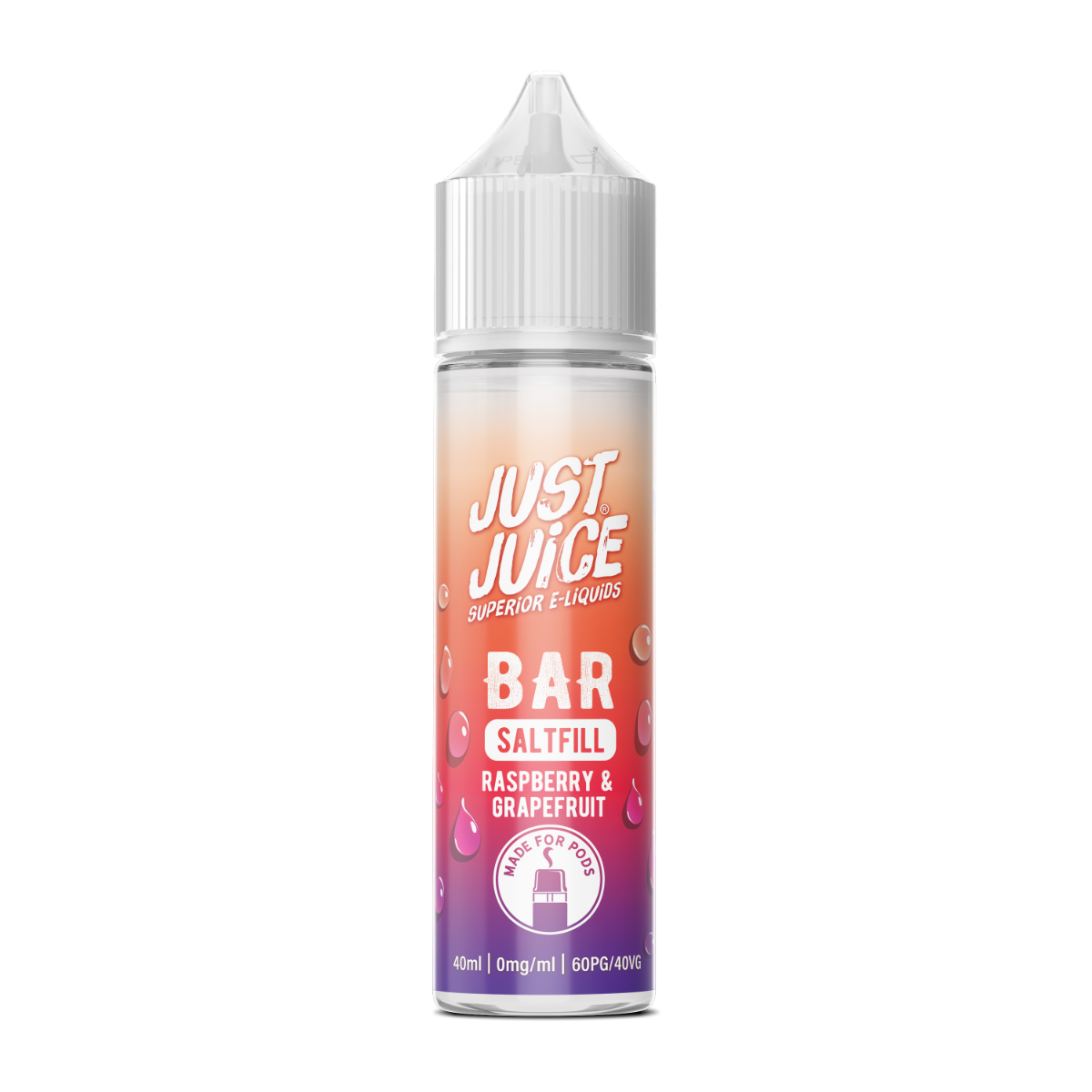 Just Juice BAR RANGE - Raspberry & Grapefruit - 40ml - Shortfill