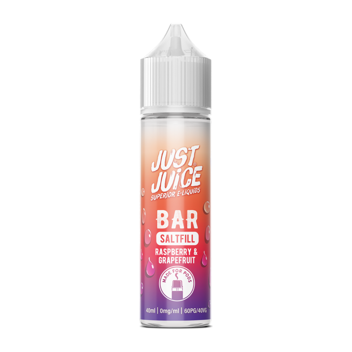 Just Juice BAR RANGE - Raspberry & Grapefruit - 40ml - Shortfill
