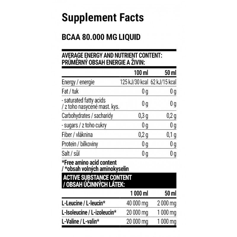 BCAA 80000mg Liquid - 1000ml - Cherry