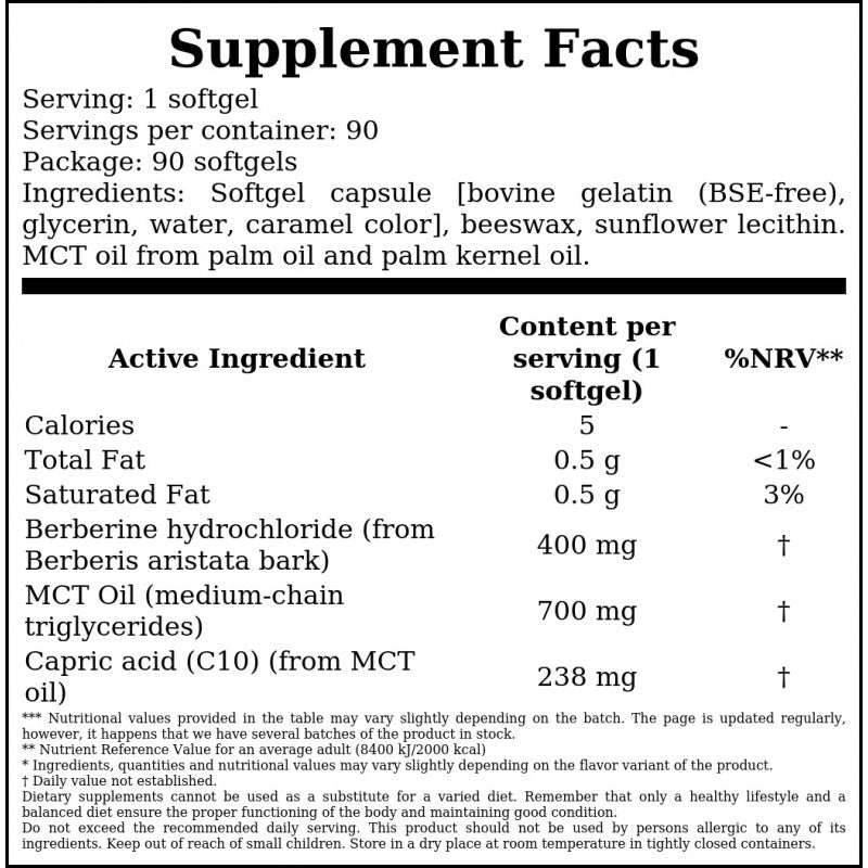 Berberine Glucose Support - 90softgel