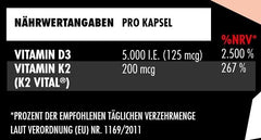 Big Zone Vitamin D3 + K2 90 Kapseln