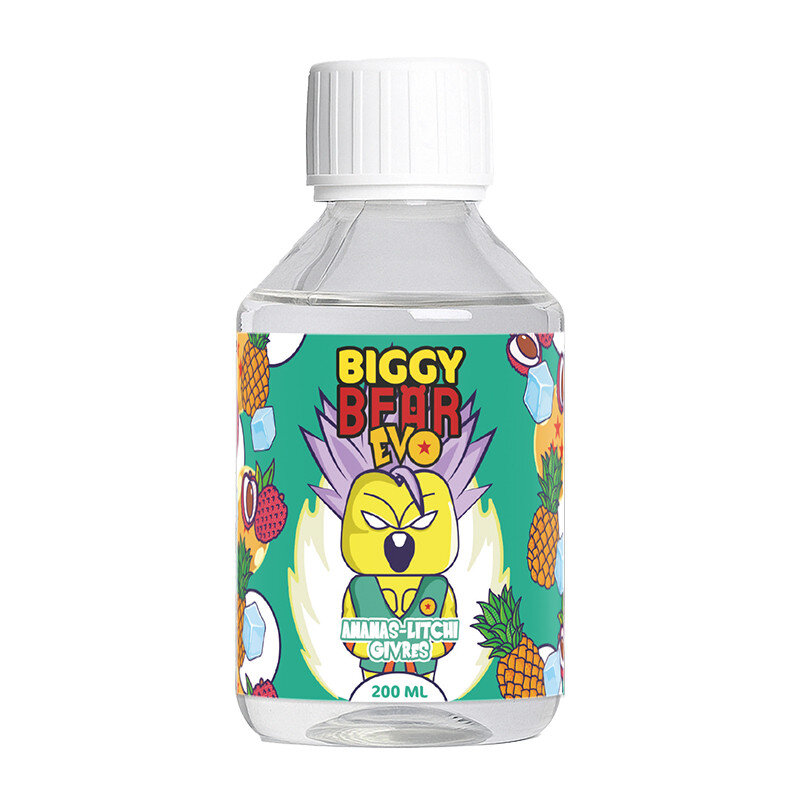 Biggy Bear - 200ml Liquid - EVO Ananas Litchi Givrés (ohne Nikotin)