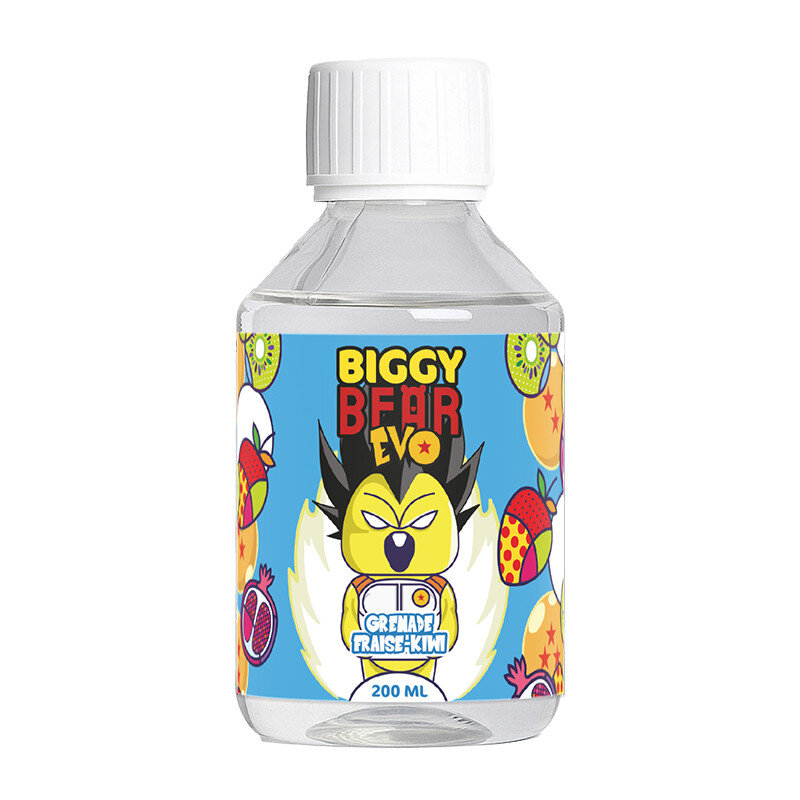 Biggy Bear - 200ml Liquid - EVO Grenade Fraise Kiwi (ohne Nikotin)