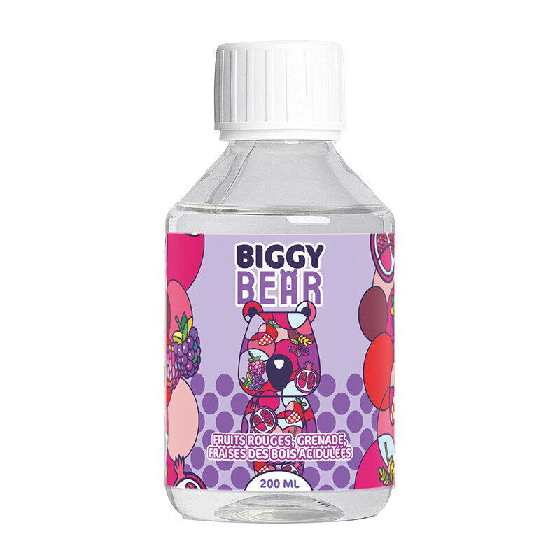 Biggy Bear - 200ml Liquid - Fruits Rouges Grenade Fraise des Bois Acidulée (ohne Nikotin)
