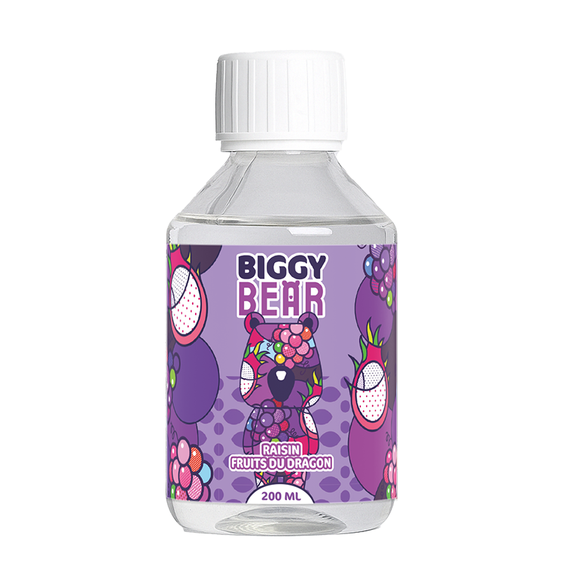 Biggy Bear - 200ml Liquid - Raisin Fruits du Dragon (ohne Nikotin)