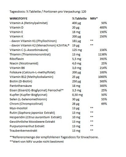 BioTech Multivitamin For Women from organic sources 60 Tabletten