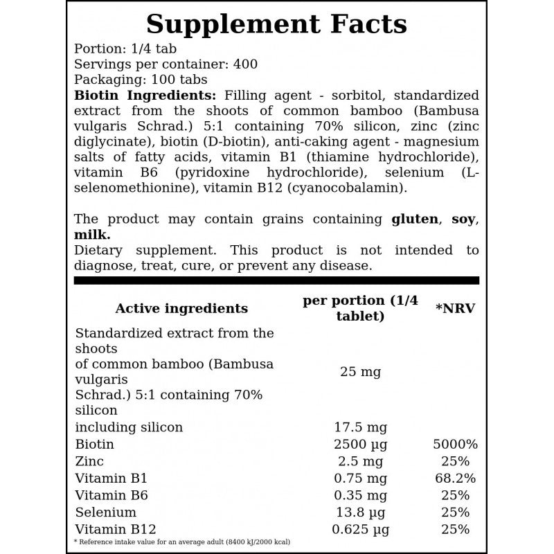 Biotin - 100tabs. x8