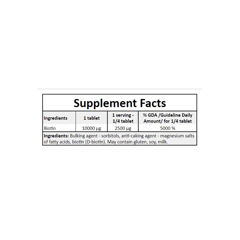 Biotin 10mg - 120tabs. x48