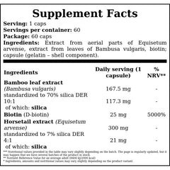 Bambus-Biotin-Schachtelhalm - 60caps