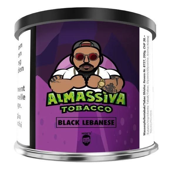 Al Massiva Shisha Tabak - Black Lebanese 1kg