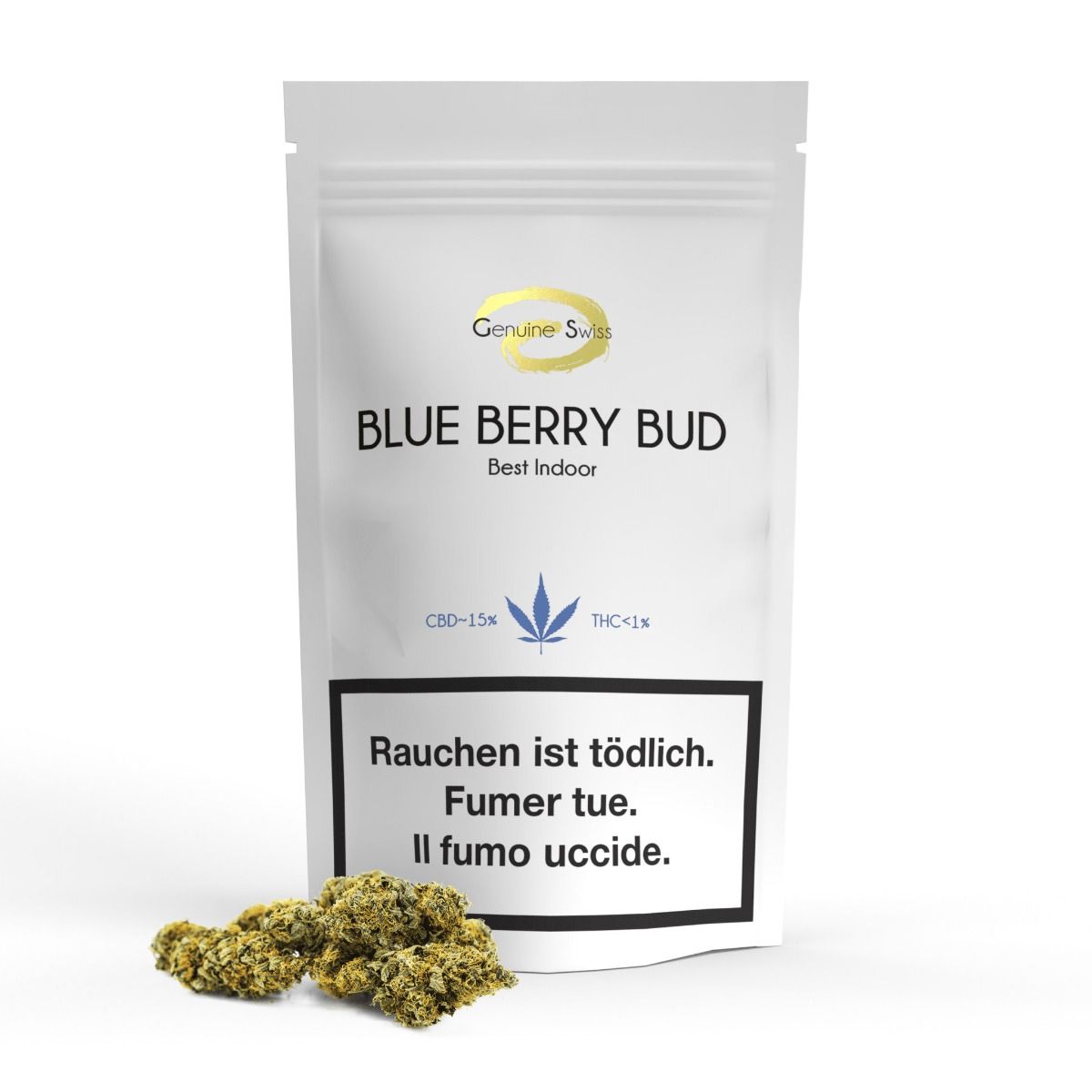 Genuine Swiss CBD, Blue Berry Bud, 2.5g