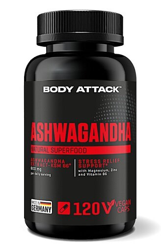 Body Attack Ashwagandha KSM-66 - 120 Kapseln
