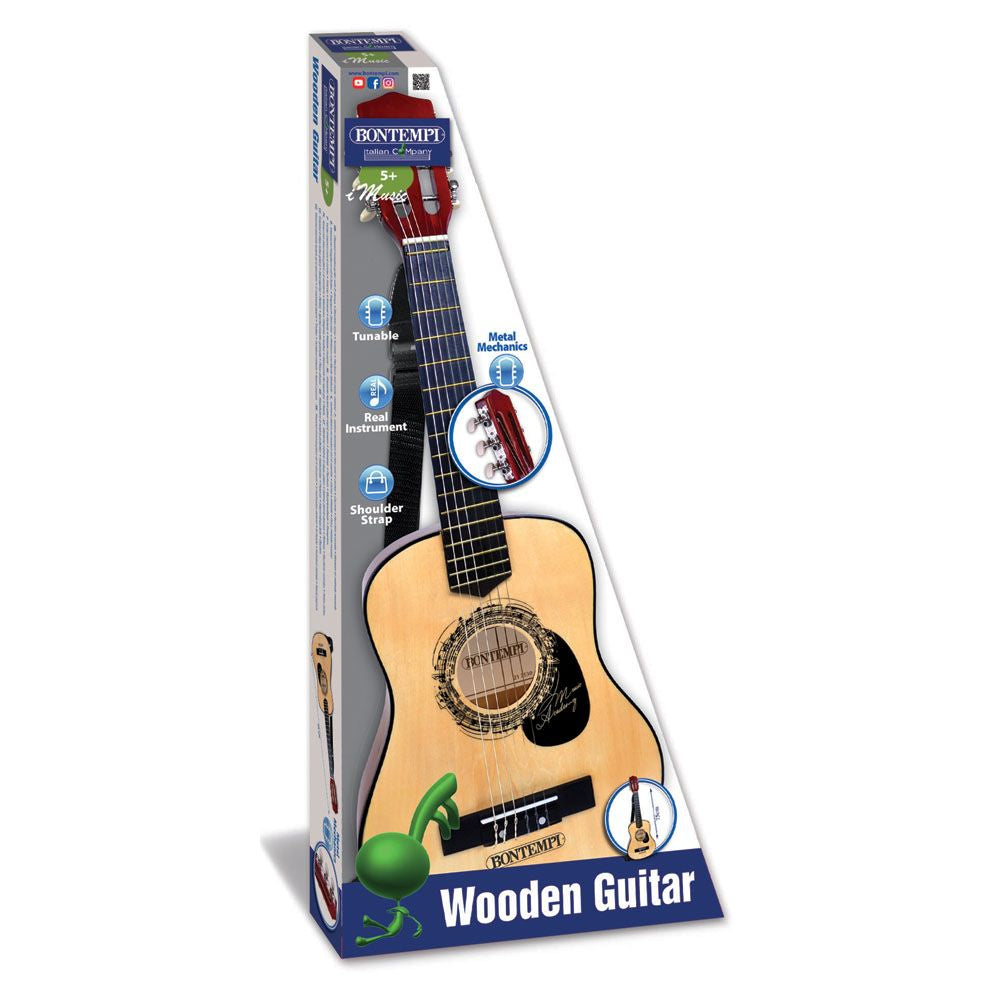 Bontempi Gitarre 6 Saiten aus Holz, 75 cm