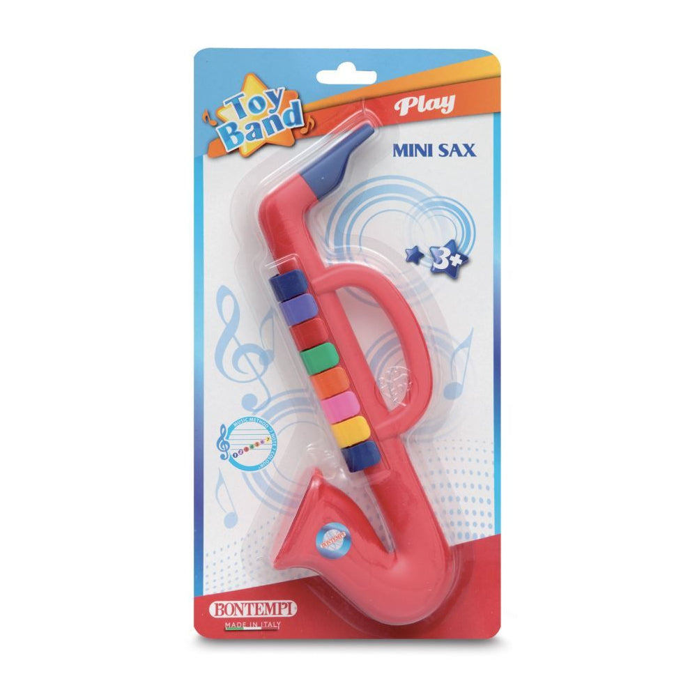 Bontempi Saxophon mit 8 farbigen Tasten im Blister