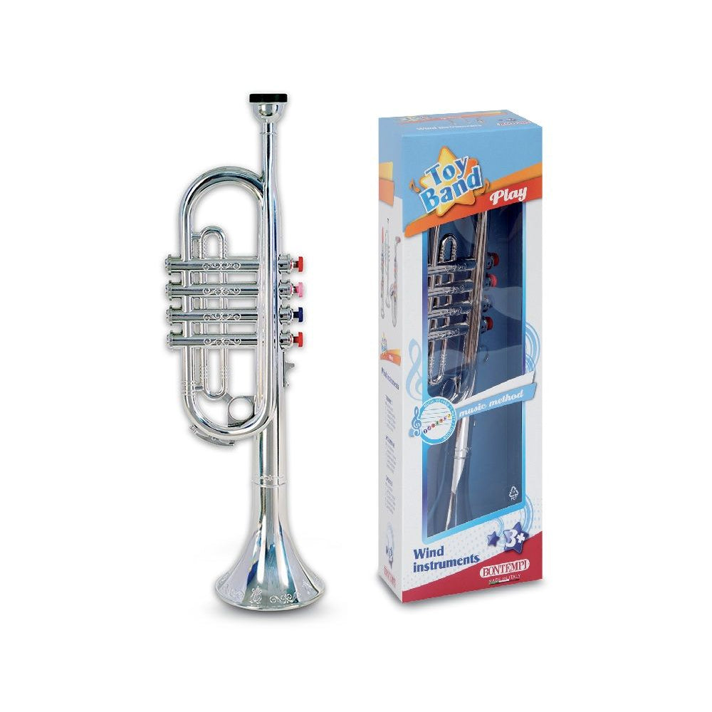 Bontempi Trompete mit 4 farbigen Tasten, 41 cm