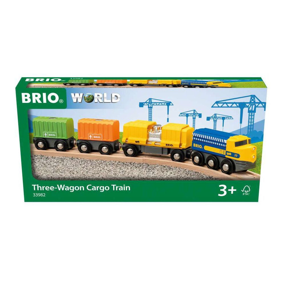 BRIO Three-Wagon Cargo Train