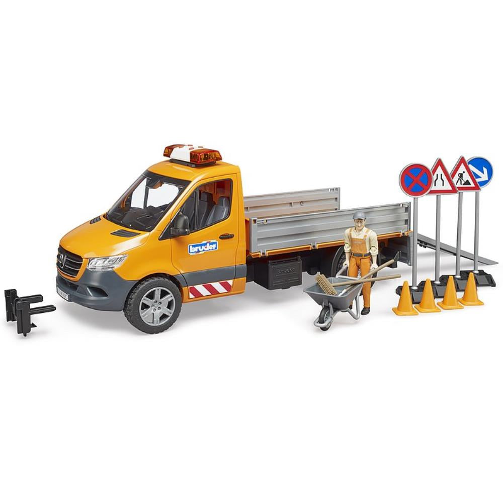 Bruder Mercedes Benz Sprinter Kommunal mit Fahrer, Light & Sound Modul & Zubehör