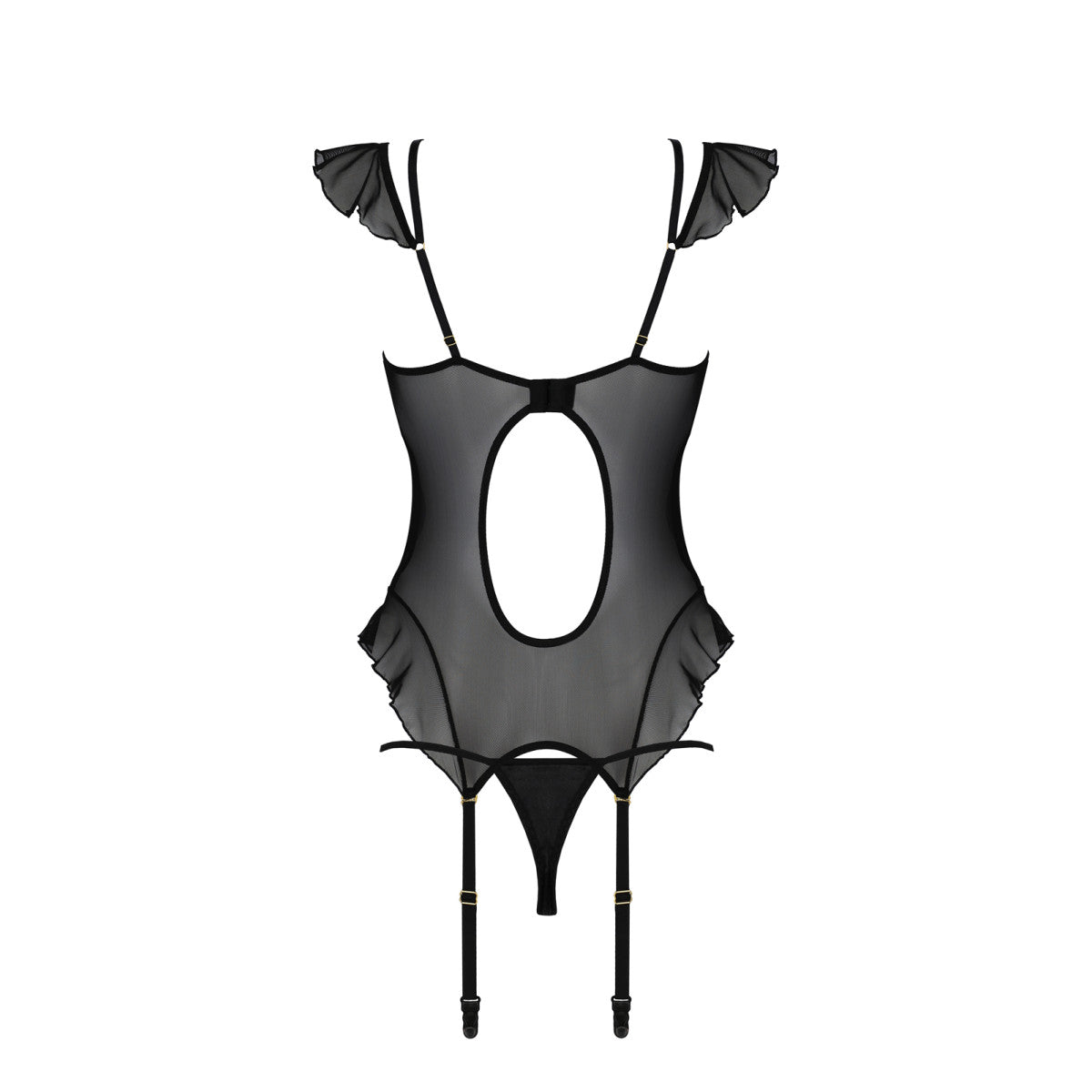 CA Kitasana corset & thong black-purple