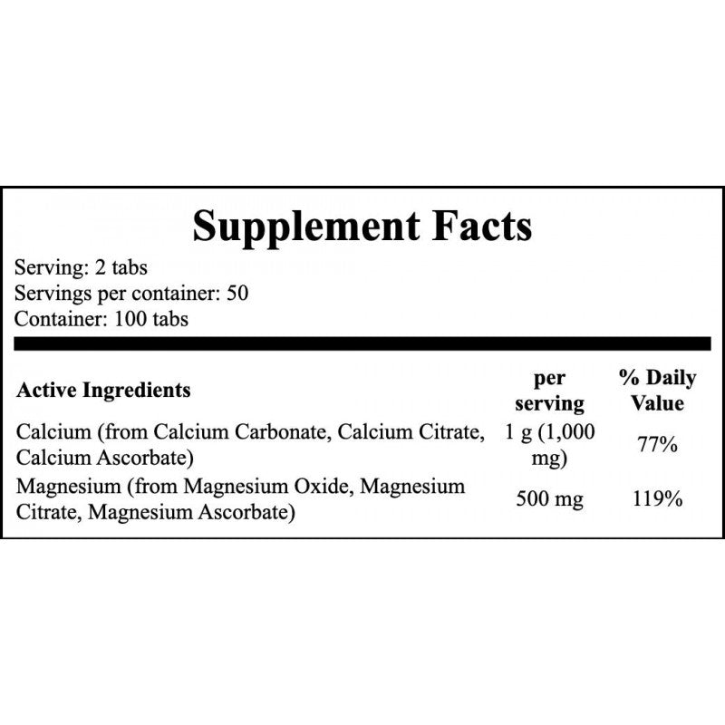 Calcium and Magnesium - 100tabs x12