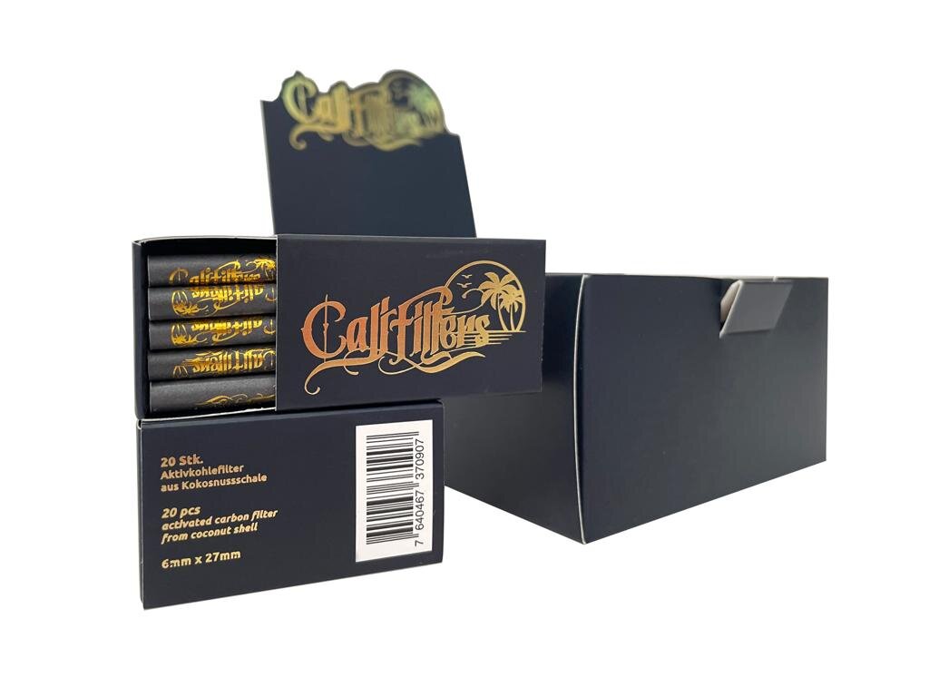 CaliFilters - Aktivkohle Filter - 6mm - Display - 40 x 20 Stück