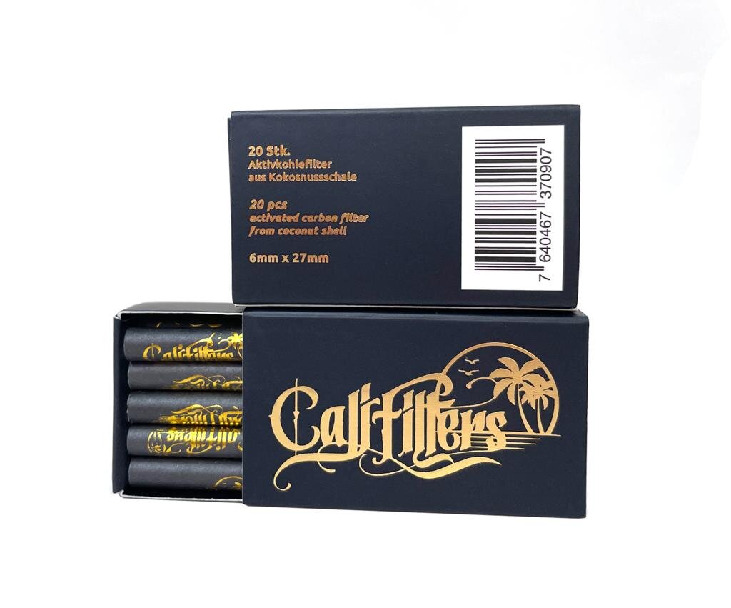 CaliFilters - Aktivkohle Filter - 6mm - Display - 40 x 20 Stück