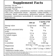 Carnitine Magnesium Activity Drink - 750ml - Elderflower Mint