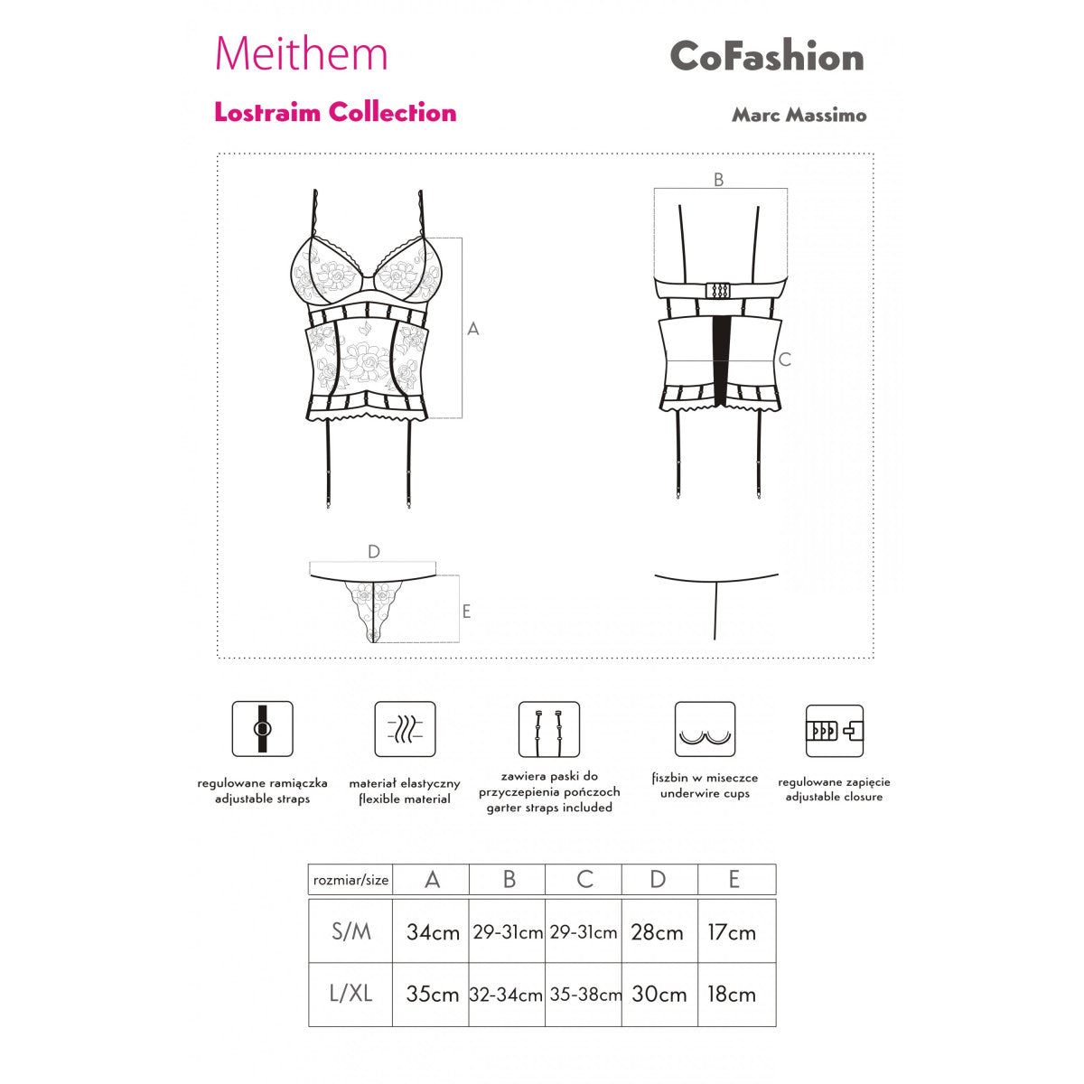CF Meithem Strapscorsage schwarz