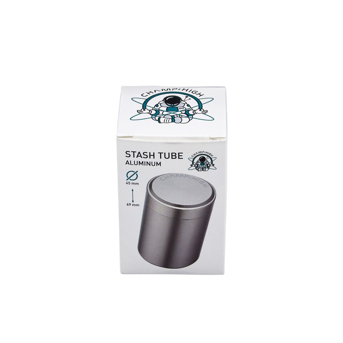 Champ High - Alu Stash Tube - Silver - 45x69mm - 1 Stück