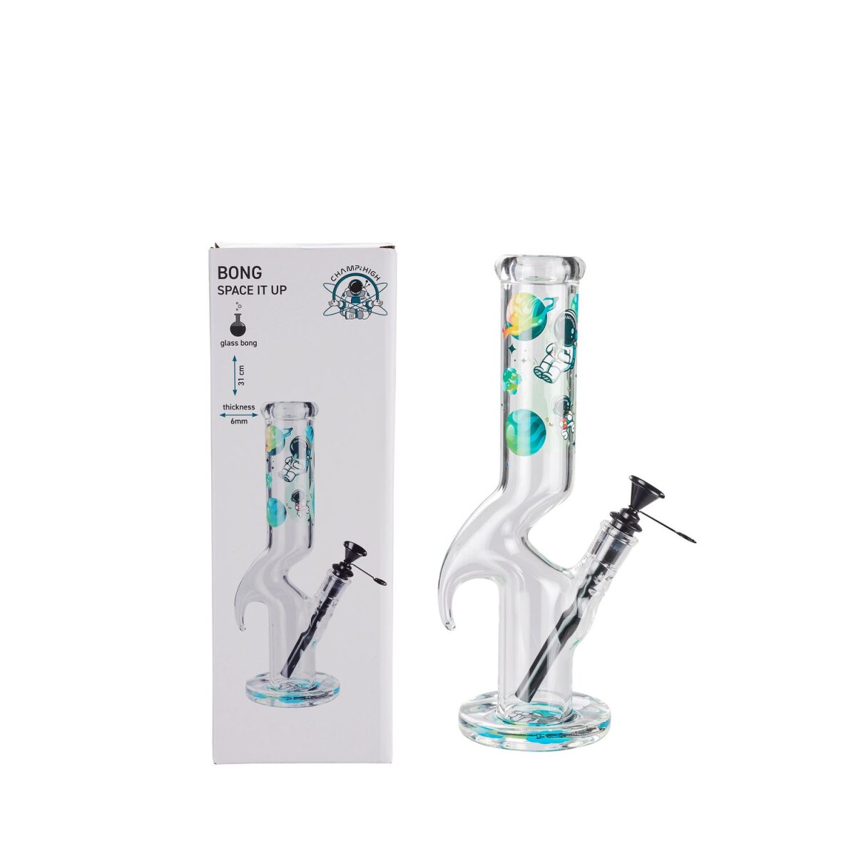 Champ High - Glas Bong Space it up - 40mm - 31cm