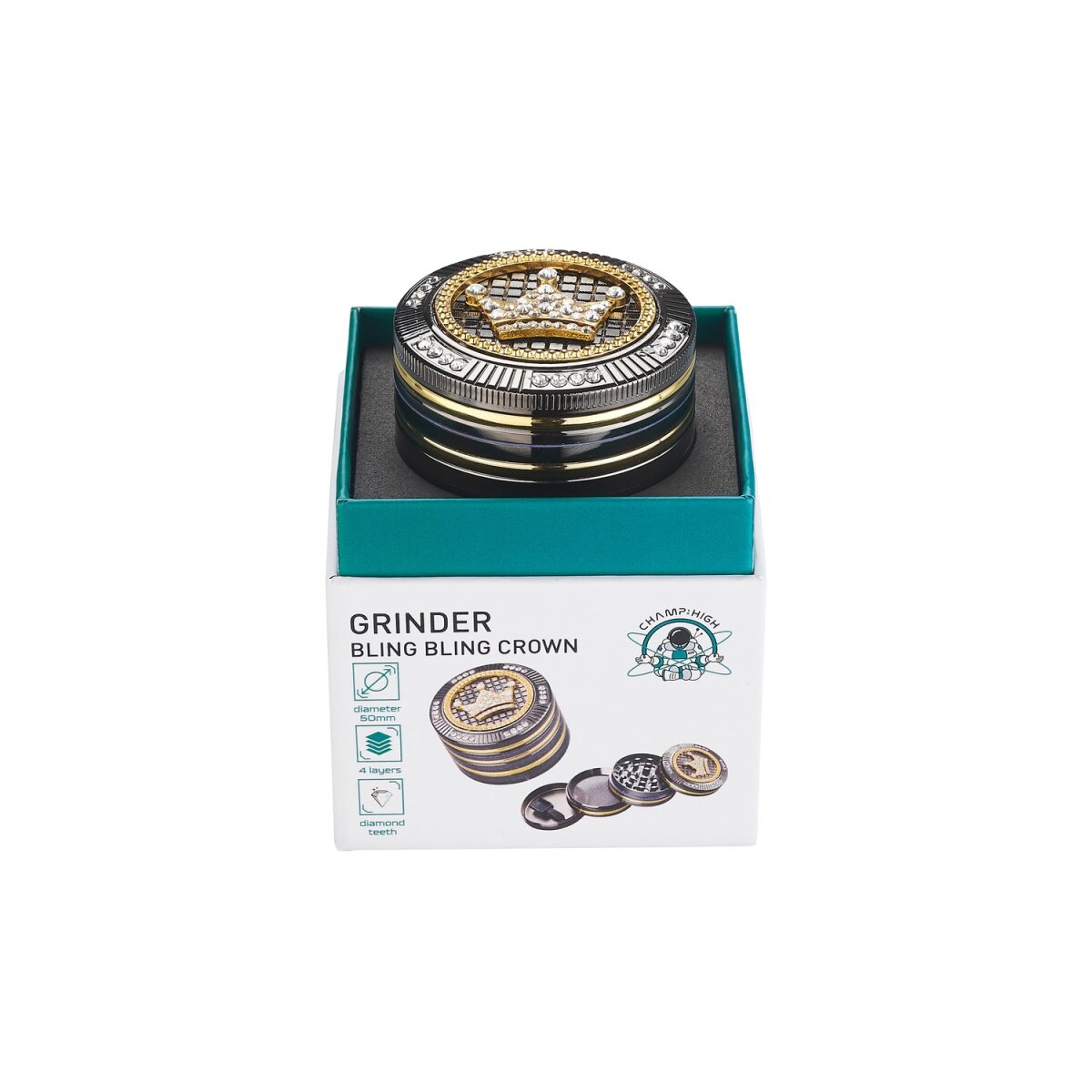 Champ High - Grinder Bling Bling Crown - 50mm - 4 Layers