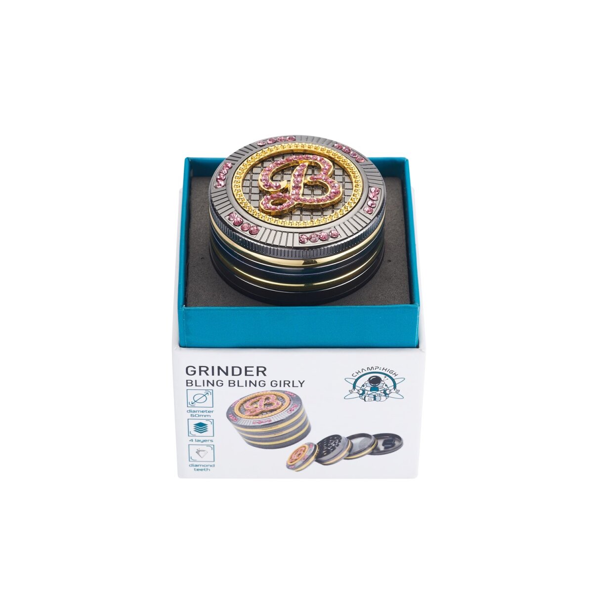 Champ High - Grinder Bling Bling Girly - 50mm - 4 Layers